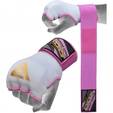 RDX IS Women Gel Padded Wrist Strap Inner Gloves Pink / White OEKO-TEX® Standard 100 certified - L / Pink