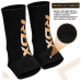 RDX AB Black Ankle Support Sprain Protection Compression Sleeve OEKO-TEX® Standard 100 certified - M / Black