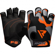 RDX F6 Fitness Gym Gloves - L / Orange
