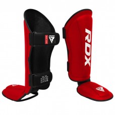 RDX T1 Black Shin Instep Guards - XL / Red
