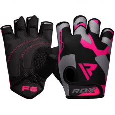 RDX F6 Pink Weightlifting Gym Gloves - M / Pink