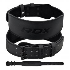 RDX 4 Inch Leather Weightlifting Gym Belt - M / Black