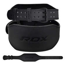 RDX 6 Inch Leather Gym Belt - S / Black