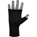 RDX HY Inner Gloves Elasticated Half Finger for Boxing, MMA Knuckle Protection OEKO-TEX® Standard 100 certified - Black / S