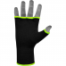 RDX HY Inner Gloves Elasticated Half Finger for Boxing, MMA Knuckle Protection OEKO-TEX® Standard 100 certified - Red / L