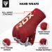 RDX HY Inner Gloves Elasticated Half Finger for Boxing, MMA Knuckle Protection OEKO-TEX® Standard 100 certified - Red / L