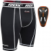 RDX X14 Compression Shorts with Groin Guard - Blue / L
