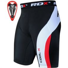 RDX MB Compression Shorts with Groin Cup - Red / L