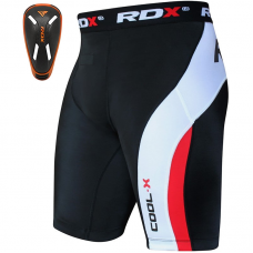 RDX MB Compression Shorts with Groin Cup - Orange / XL