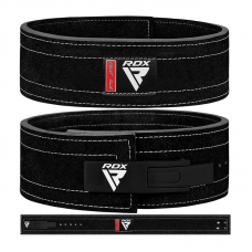 RDX 4 INCH IPL / USPA u0026 World Powerlifting Congress APPROVED Powerlifting Leather Gym Belt - Black / XL