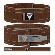 RDX 4 INCH IPL / USPA u0026 World Powerlifting Congress APPROVED Powerlifting Leather Gym Belt - Brown / M