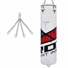 RDX F7 Ego 4ft / 5ft 2-in-1 Red Punching Bag for MMA, Muay Thai, Kickboxing Set - Filled / 5 ft