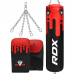 RDX F9 4ft / 5ft 3-in-1 Red / Black Punch Bag with Mitts Set - Filled / 4 ft