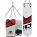 RDX F7 4ft / 5ft 3-in-1 Ego White / Red Training Punch Bag with Mitts Set - Unfilled / 5 ft