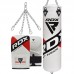 RDX F10 4ft / 5ft 3-in-1 White Training Punch Bag with Mitts Set - Unfilled / 4 ft