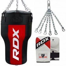RDX AR 3-in-1 Angle Punch Bag with Gloves Set - Unfilled