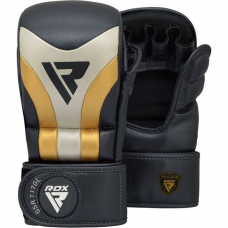 RDX T17 Aura MMA Sparring Gloves - M / Golden