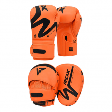 RDX T15 Nero Orange Boxing Gloves u0026 Focus Pads - 12oz