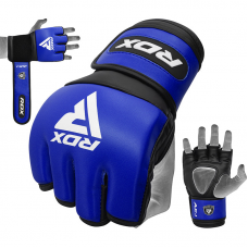 RDX F1 4oz MMA Grappling Gloves - Blue / M