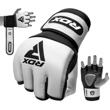RDX F1 4oz MMA Grappling Gloves - White / XL