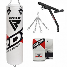 RDX F10 4ft / 5ft 4-in-1 Punch Bag with gloves u0026 wall Bracket Set - Filled / 4 ft