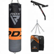RDX F12 4ft / 5ft 4-in-1 Punch Bag with gloves u0026 wall Bracket Set - Filled / 4 ft