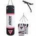 RDX X4 4ft 4-in-1 Punch Bag with gloves u0026 wall Bracket Set - Unfilled