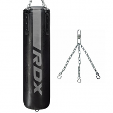 RDX F6 4ft / 5ft 2-in-1 KARA Training Punching Bag Set - Filled / 5 ft / Silver