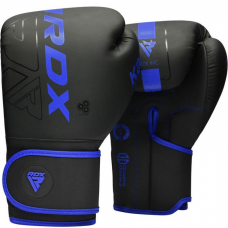RDX F6 Kara Boxing Training Gloves Black - Blue / 10oz