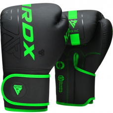 RDX F6 Kara Boxing Training Gloves Black - Green / 12oz