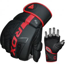RDX F6 KARA MMA Grappling Gloves - Red / M
