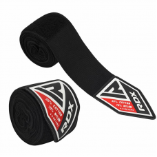 RDX RB 4.5m Elasticated Hand Wraps Bandage for Boxing, MMA; Muay Thai - Black