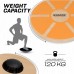 RDX W1 Wooden Wobble Round Balance Board - Orange