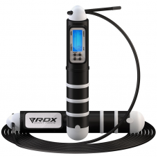 RDX Digital Calorie Burn u0026 Workout Counter 10.3ft Adjustable Skipping Rope - Black