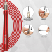RDX W2 Adjustable 10.3ft Skipping Rope with Non-Slip Aluminum Handles - Red