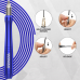 RDX W2 Adjustable 10.3ft Skipping Rope with Non-Slip Aluminum Handles - Blue