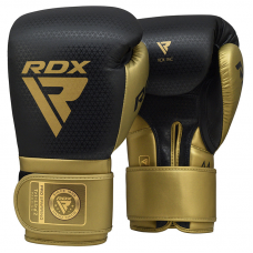 RDX L2 Mark Pro Sparring Boxing Gloves Hook and loop Black / Golden - 12oz / Golden