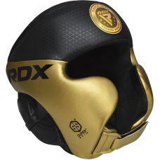 RDX L1 Mark Pro Cheek Boxing Training Head Guard - S / Golden