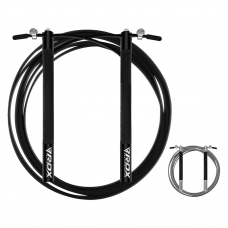 RDX C3 Adjustable 10.3ft Skipping Rope with Non-Slip Handles - Black