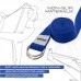 RDX P8 Non-Slip Cotton Yoga Strap with Rust Proof Steel D-Ring Buckle - Black