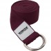 RDX P8 Non-Slip Cotton Yoga Strap with Rust Proof Steel D-Ring Buckle - Black