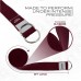 RDX P8 Non-Slip Cotton Yoga Strap with Rust Proof Steel D-Ring Buckle - Black