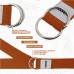 RDX P8 Non-Slip Cotton Yoga Strap with Rust Proof Steel D-Ring Buckle - Black