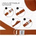 RDX P8 Non-Slip Cotton Yoga Strap with Rust Proof Steel D-Ring Buckle - Black