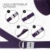 RDX P8 Non-Slip Cotton Yoga Strap with Rust Proof Steel D-Ring Buckle - Black