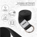 RDX P8 Non-Slip Cotton Yoga Strap with Rust Proof Steel D-Ring Buckle - Red