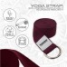 RDX P8 Non-Slip Cotton Yoga Strap with Rust Proof Steel D-Ring Buckle - Red