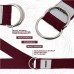 RDX P8 Non-Slip Cotton Yoga Strap with Rust Proof Steel D-Ring Buckle - Red