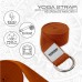 RDX P8 Non-Slip Cotton Yoga Strap with Rust Proof Steel D-Ring Buckle - Red