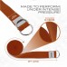 RDX P8 Non-Slip Cotton Yoga Strap with Rust Proof Steel D-Ring Buckle - Red